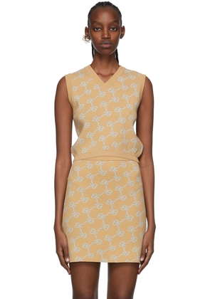 Rokh Beige Viscose Vest