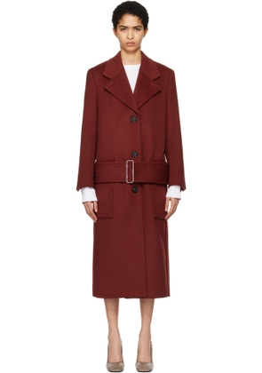 Ferragamo Red Long Wool Coat
