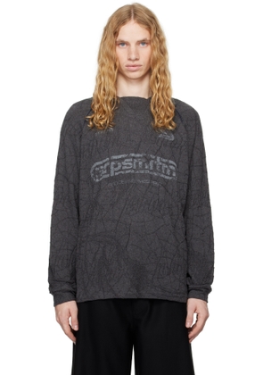 Serapis Gray Knit Football Polo