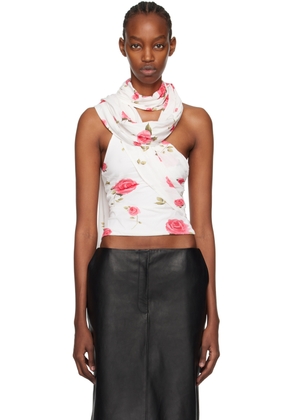 Magda Butrym White Wrap Tank Top