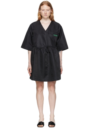 GANNI SSENSE Exclusive Black Recycled Nylon Sport Dress