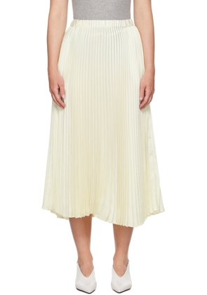 Jil Sander Off-White Pleated Midi Skirt