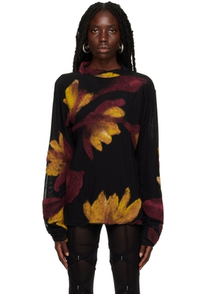 Feben Black Petal Sweater