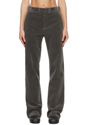 Rier SSENSE Exclusive Gray Corduroy Trousers