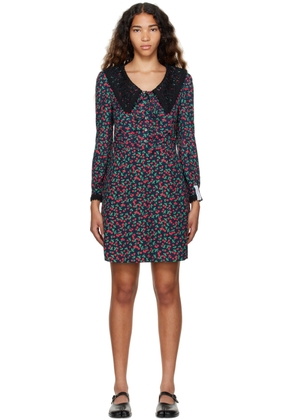 Rokh Navy Cherry Minidress