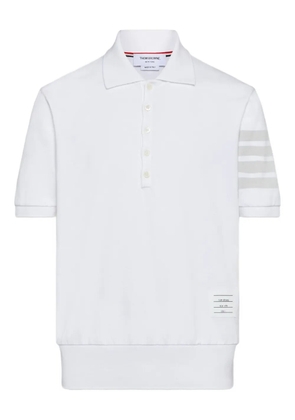 Thom Browne Ottoman 4-Bar top polo - White