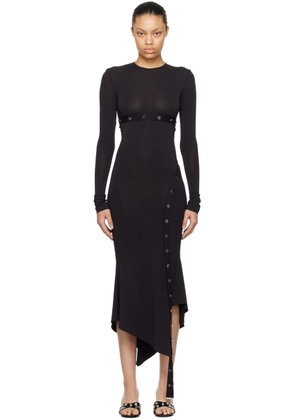 The Attico Black Studded Midi Dress
