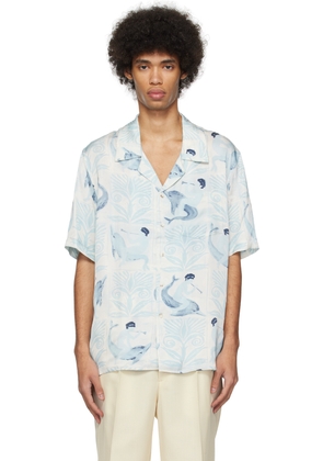 COMMAS Blue Camp Collar Shirt