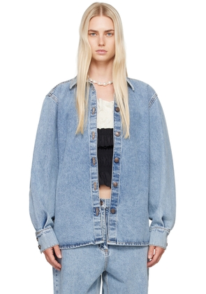 Magda Butrym Blue Classic Oversized Denim Shirt