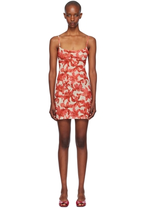 Miaou Beige & Red Anya Minidress