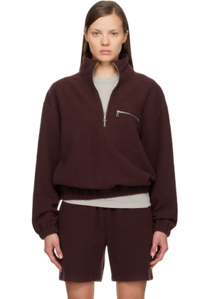 Rier SSENSE Exclusive Burgundy Fleece Jacket