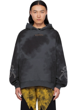 KUSIKOHC Blue Origami Destroyed Hoodie