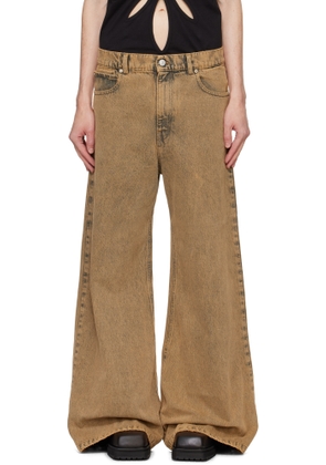 KUSIKOHC Brown Oversized Jeans