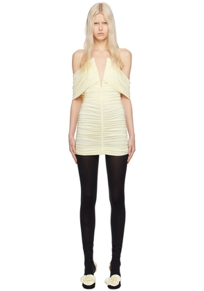 Magda Butrym Off-White Ruched Minidress