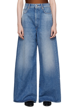 Sportmax Blue Oversized Low-Rise Procida Jeans