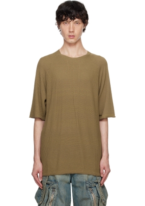 DEVOA Khaki Short Sleeve Knit T-shirt