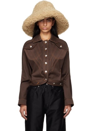 Ruslan Baginskiy Beige Faux-Fur Bucket Hat