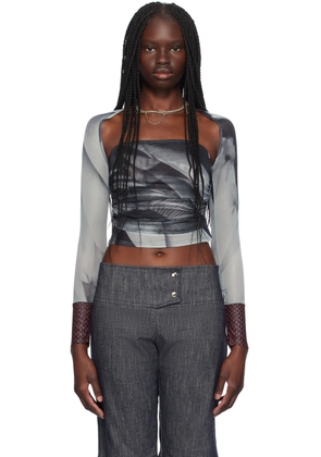 Miaou Blue Iris Long Sleeve T-Shirt