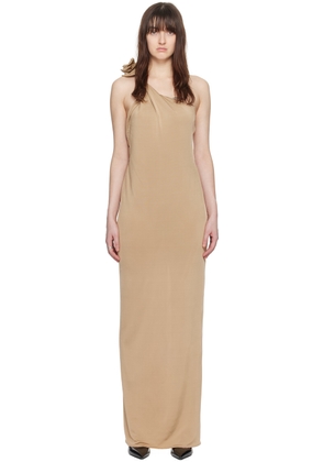 Magda Butrym Beige Single-Shoulder Maxi Dress