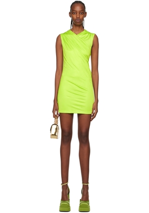 Versace Green Wrap Minidress
