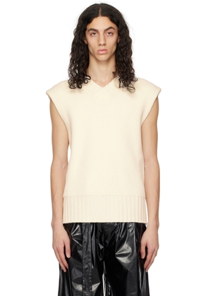 ANDREĀDAMO Off-White Layered Back Vest