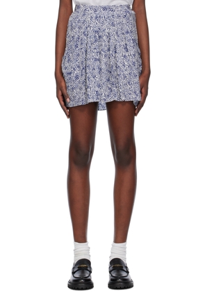 Isabel Marant Etoile White & Blue Violaine Miniskirt