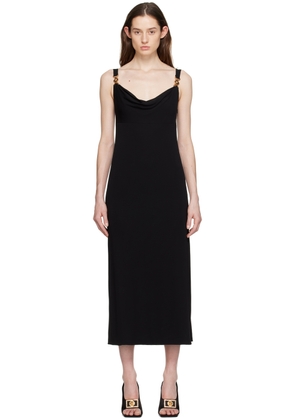 Versace Black Medusa Midi Dress