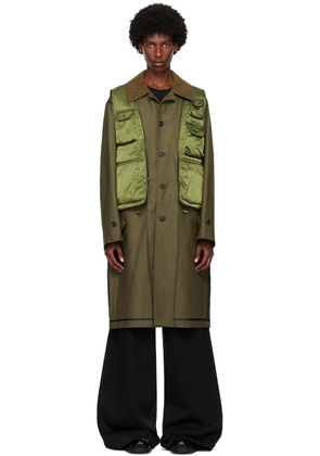 Andersson Bell Khaki Layered Inside-Out Coat