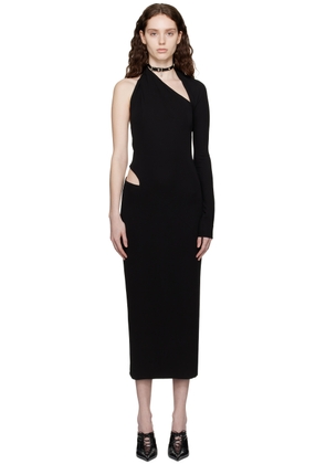 Versace Black Cutout Midi Dress