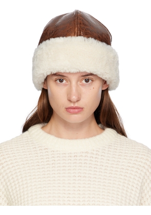 Stand Studio Brown & Off-White Ruth Hat