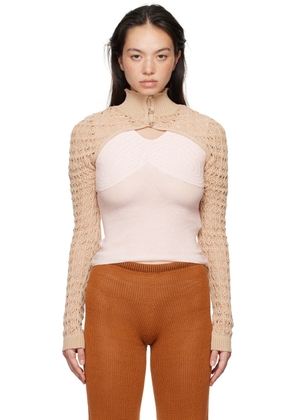 Isa Boulder Beige Alga Lace Sleeves