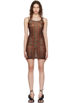 KNWLS Orange Vortex Minidress