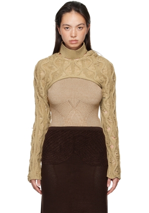 Isa Boulder Beige Fudgy Sleeves