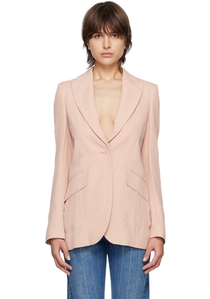Stella McCartney Pink Peaked Lapel Blazer