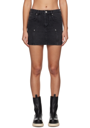 Isabel Marant Etoile Black Vesna Denim Miniskirt