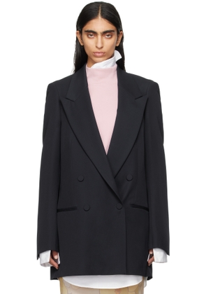 Dries Van Noten Navy Wool Blazer