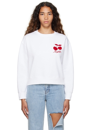 Rokh White Cotton Sweatshirt