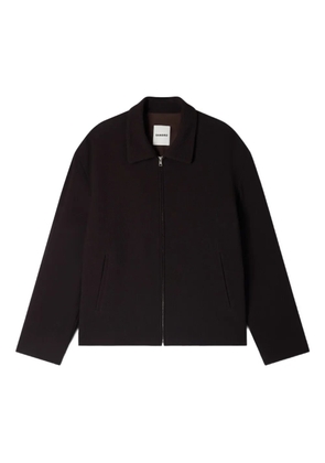 SANDRO embossed zip jacket - Brown