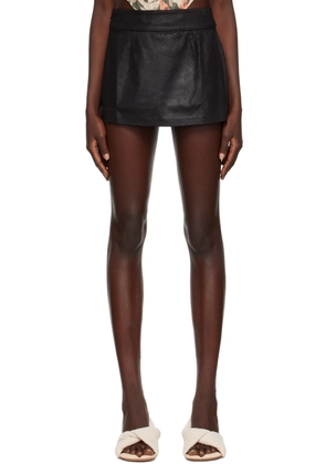 KIM SHUI SSENSE Exclusive Black Faux-Suede Miniskirt