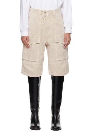 Isabel Marant Etoile Off-White Hortens Denim Shorts