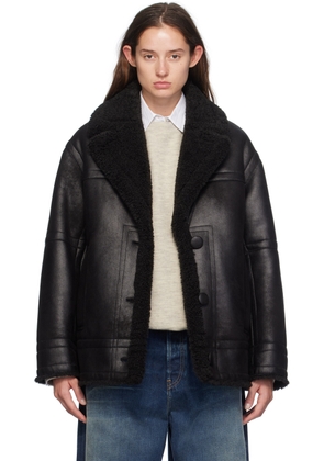 Stand Studio Black Louisa Faux-Leather Jacket