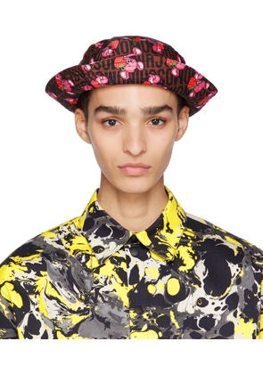 Moschino Brown Illustrated Animals Bucket Hat