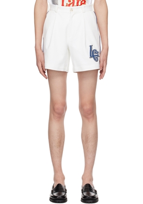 Late Checkout White LC Baseball Shorts