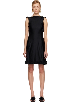 Sandy Liang Black Prim Midi Dress