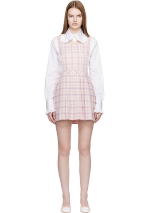 Sandy Liang Pink Pilot Pinafore Minidress