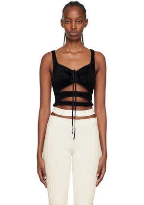 ANDREĀDAMO Black Cutout Tank Top