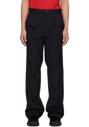 KUSIKOHC Black Tailored Rivet Trousers