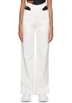 Dion Lee White Y-Front Buckle Trousers
