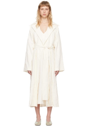 Quira SSENSE Exclusive Off-White Duster Coat