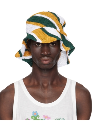 Marni Multicolor Geometric Crochet Bucket Hat